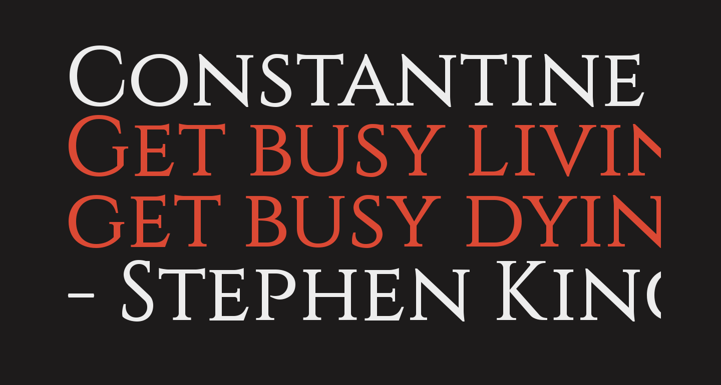 Constantine free Font What Font Is