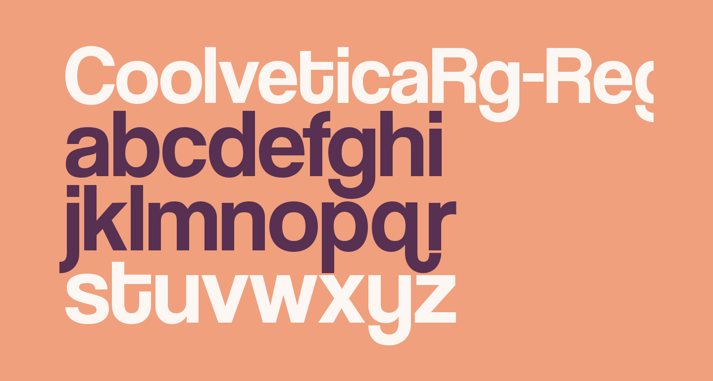 CoolveticaRg-Regular free Font - What Font Is