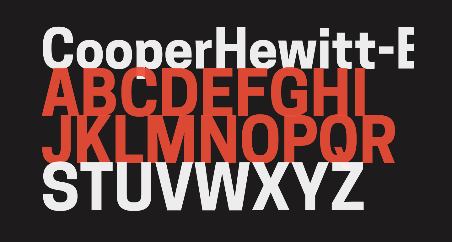 CooperHewittBold free Font What Font Is