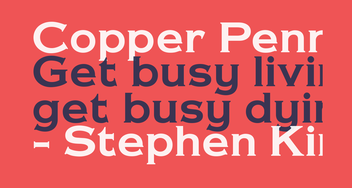 Copper Penny DTP Normal Free Font What Font Is