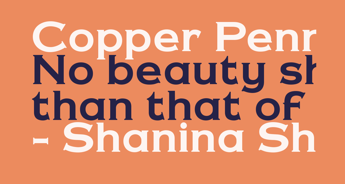 Copper Penny DTP Normal free Font What Font Is