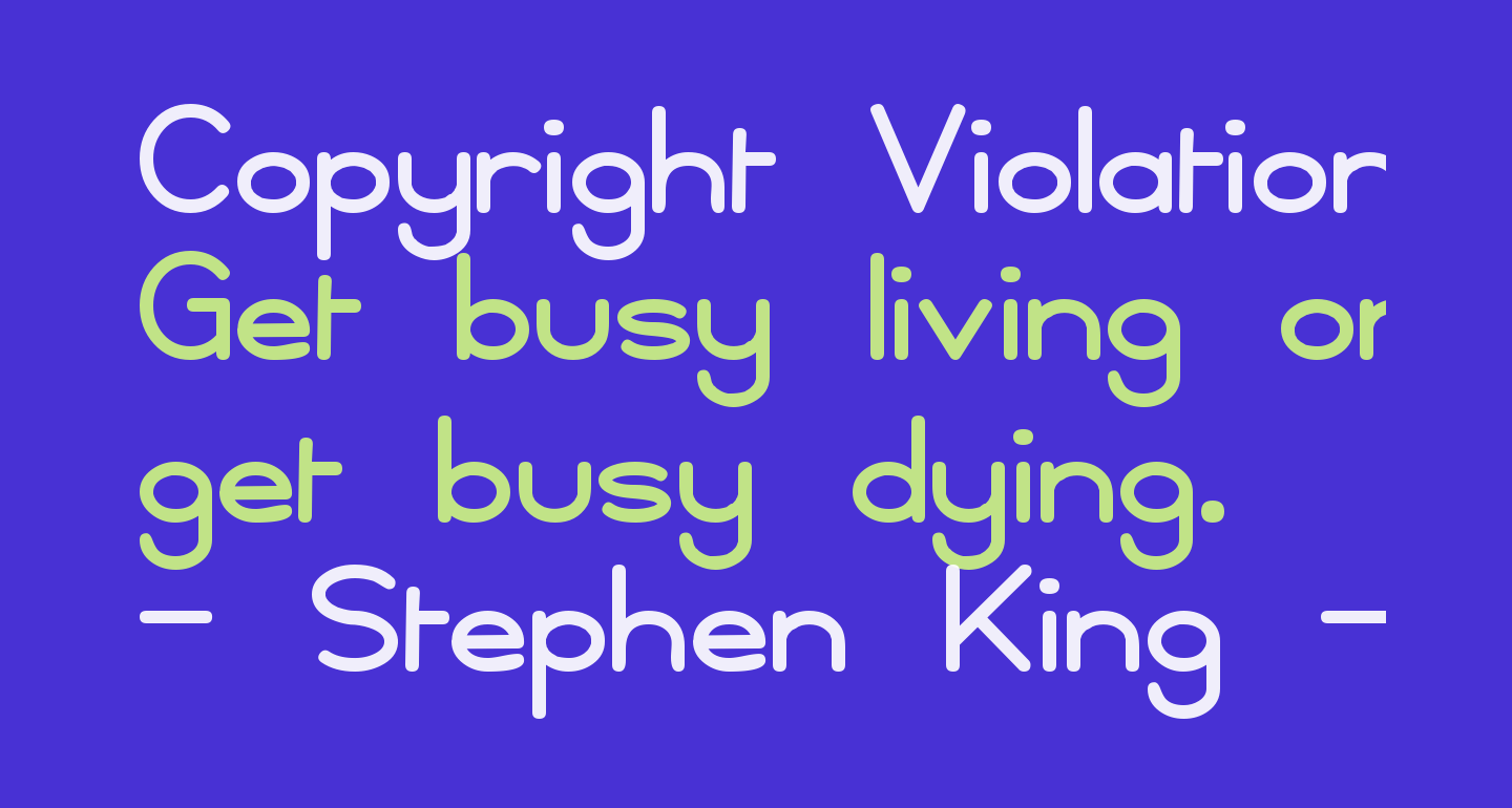 Copyright Violations free Font - What Font Is