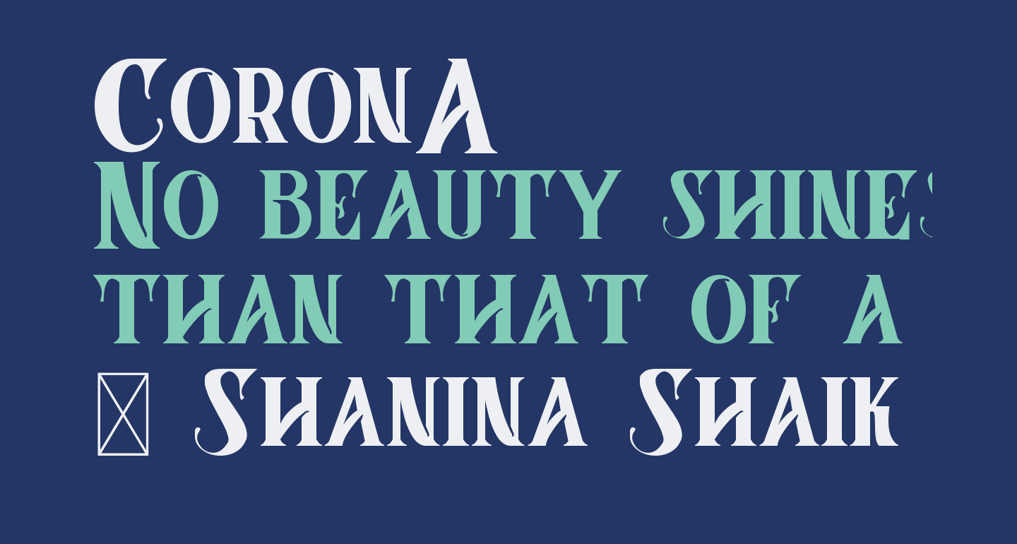 Corona free font what font is