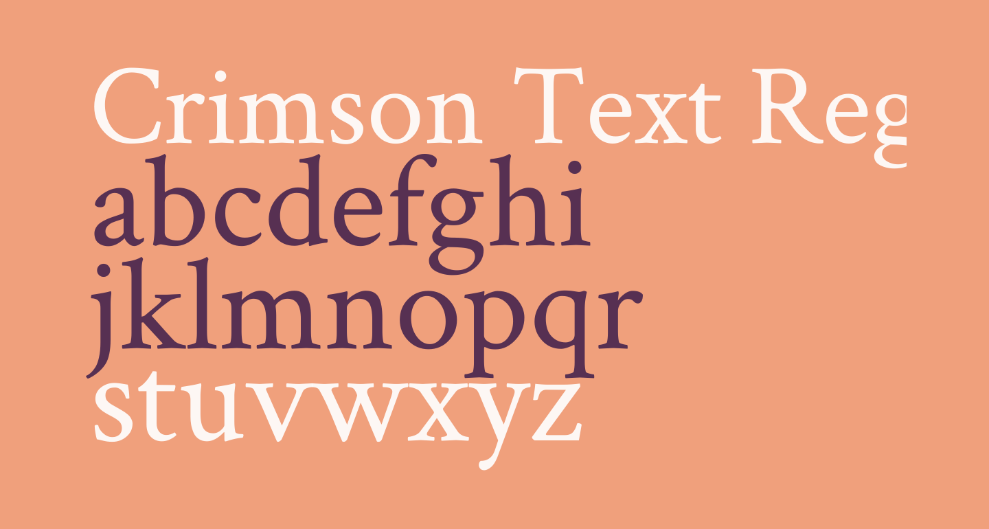 Crimson Text Regular free Font - What Font Is