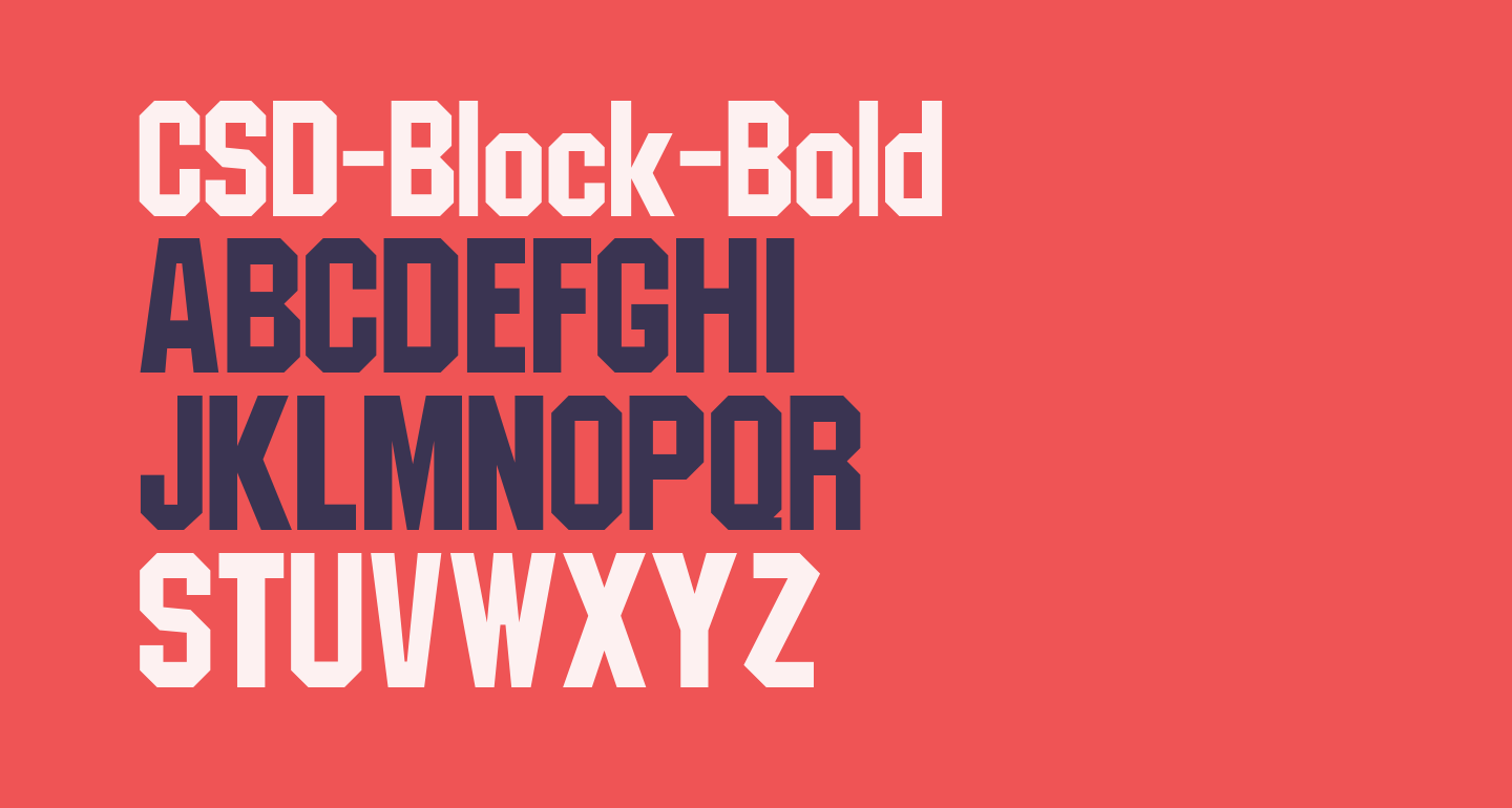 CSD-Block-Bold free Font - What Font Is