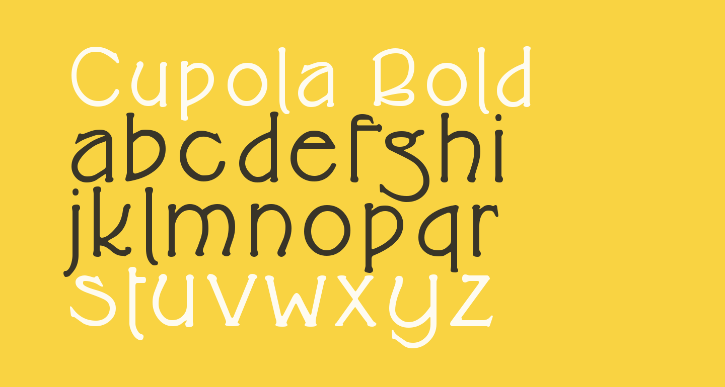 Cupola Bold free Font What Font Is