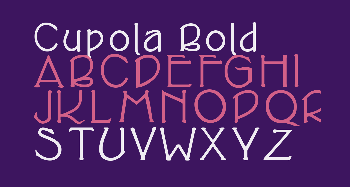 Cupola Bold free Font What Font Is