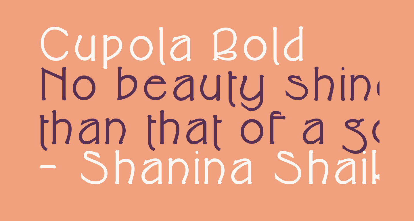 Cupola Bold free Font What Font Is