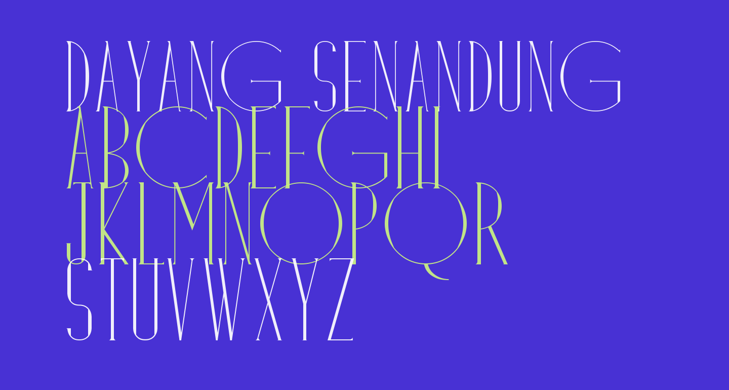 Dayang Senandung free Font - What Font Is