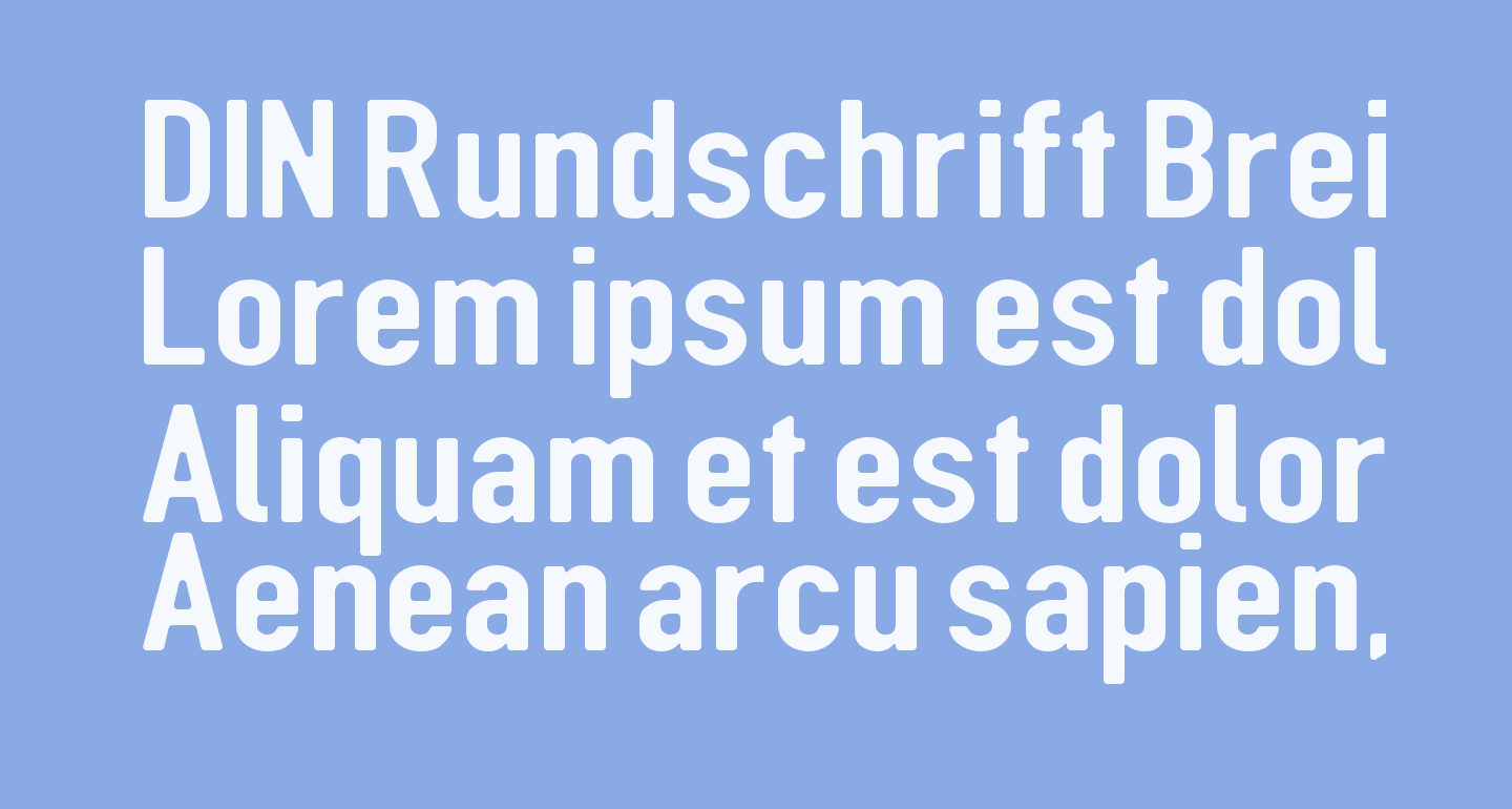 DIN Rundschrift Breit free Font What Font Is