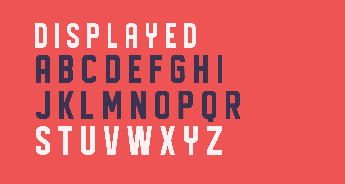 DISPLAYED free Font What Font Is