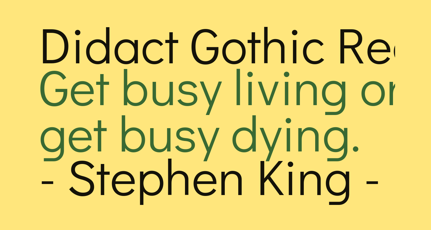 Didact Gothic Regular free Font What Font Is
