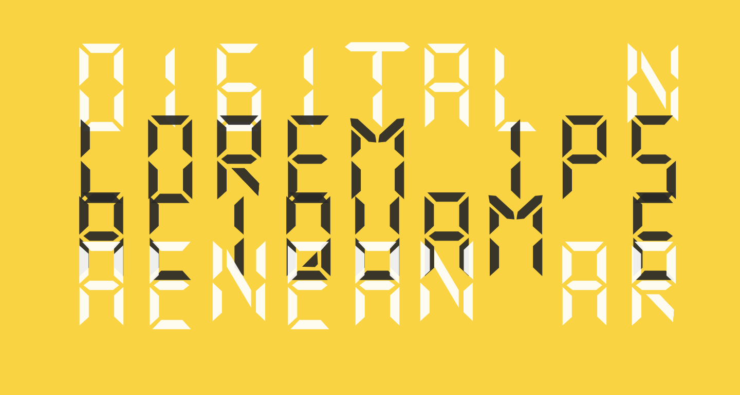 Digital Numbers free Font What Font Is