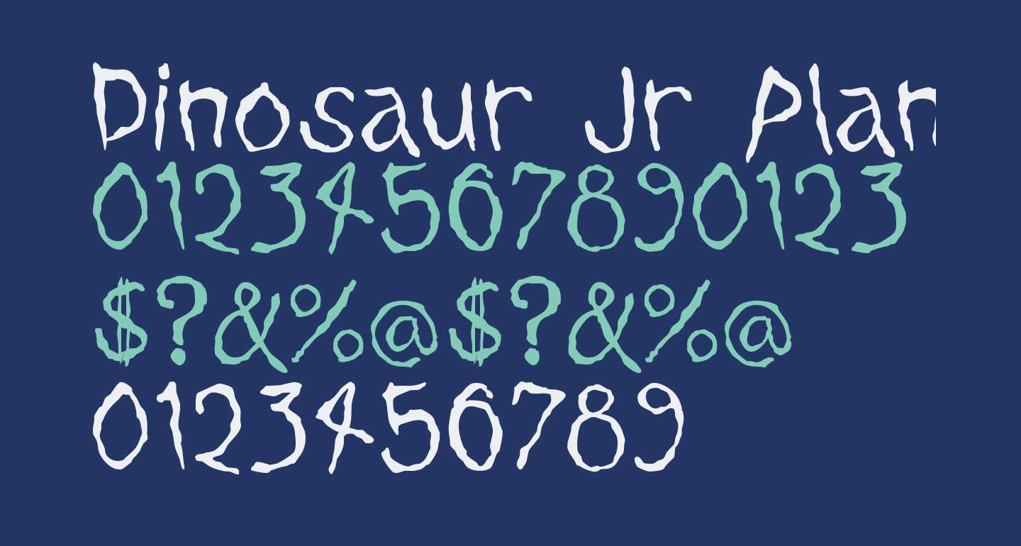 Dinosaur Jr Plane free Font - What Font Is