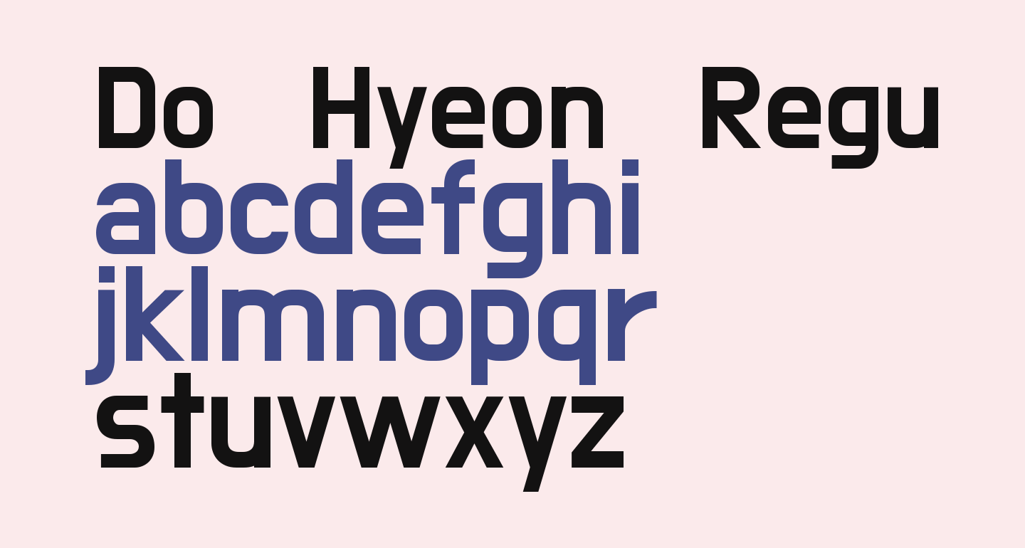 Do Hyeon Regular free Font - What Font Is