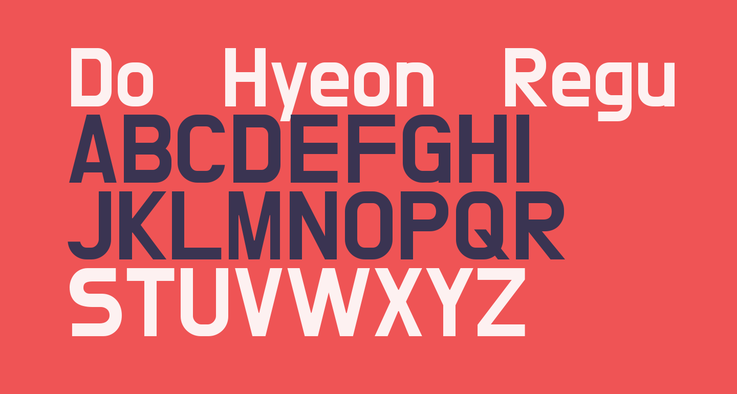 Do Hyeon Regular free Font - What Font Is