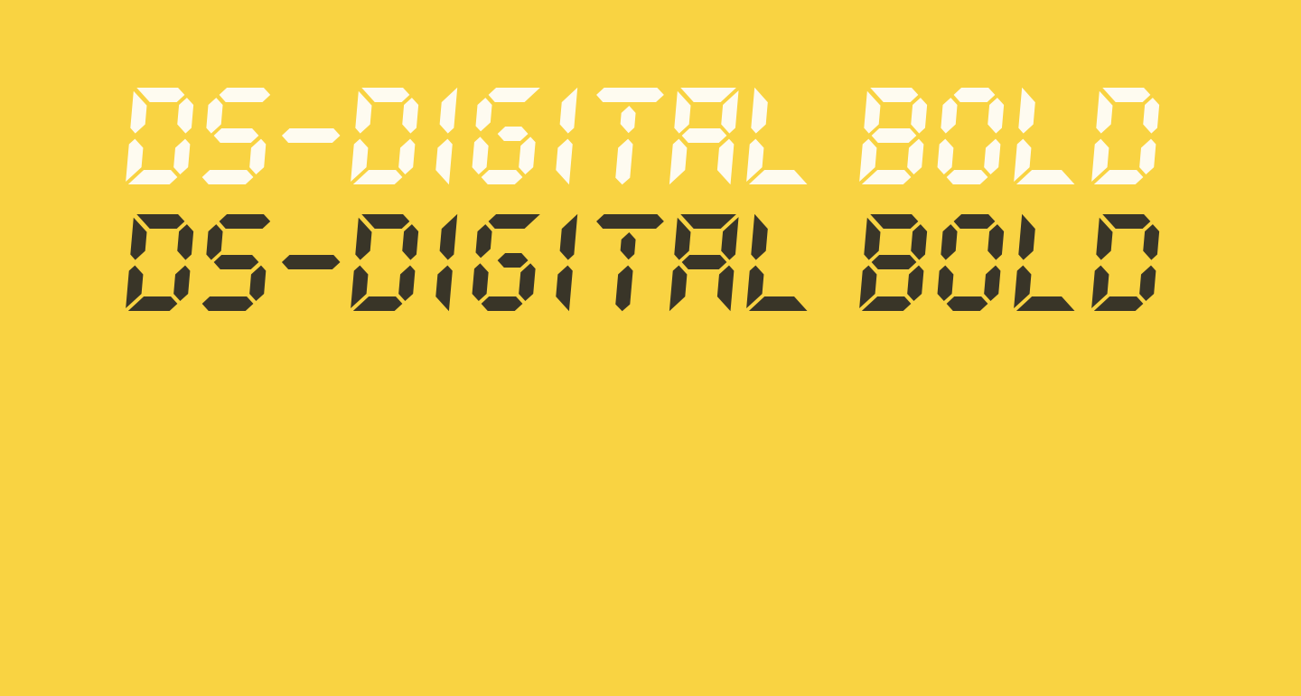 DS-Digital Bold Italic free Font - What Font Is