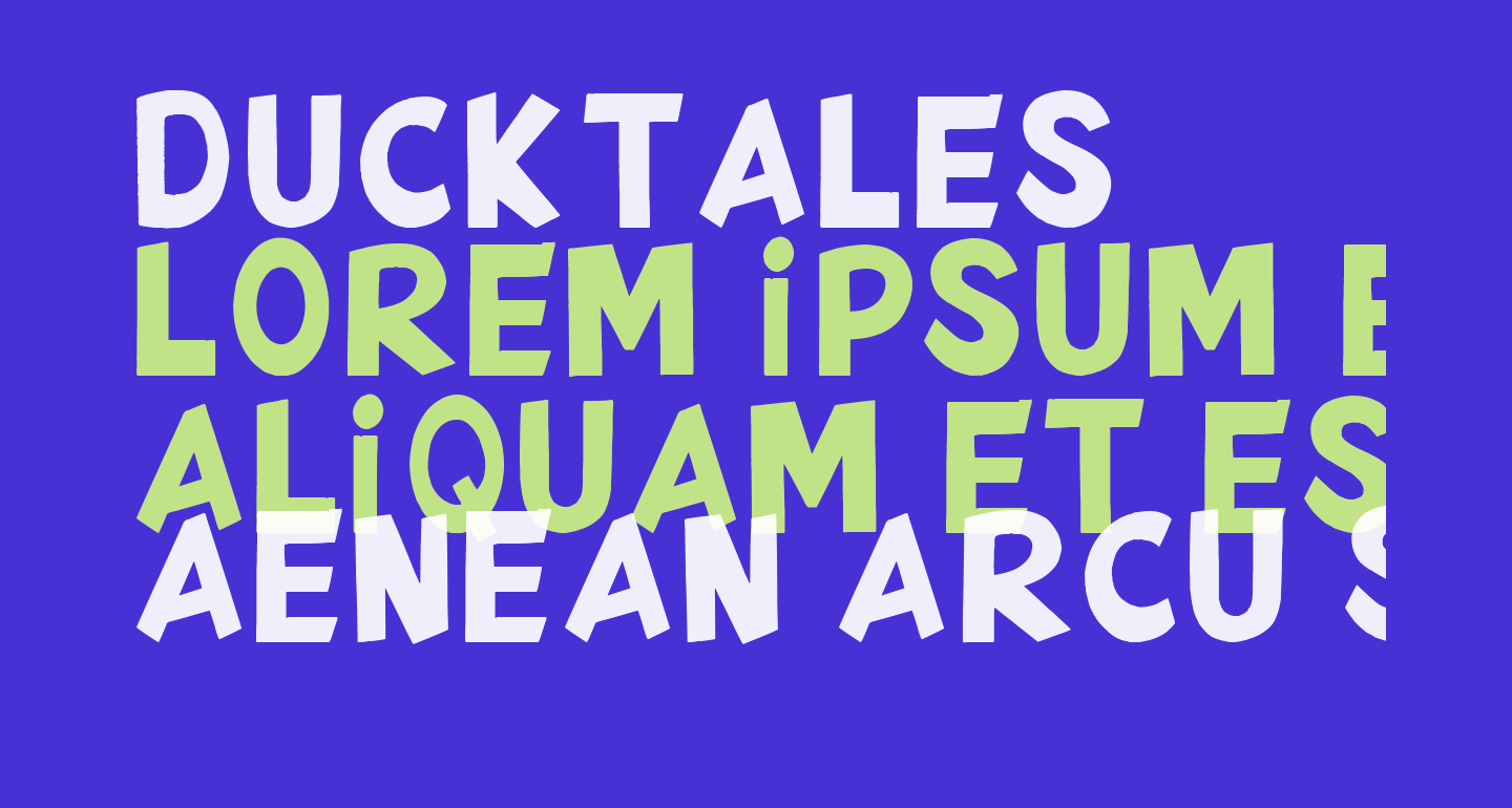 Ducktales Free Font What Font Is