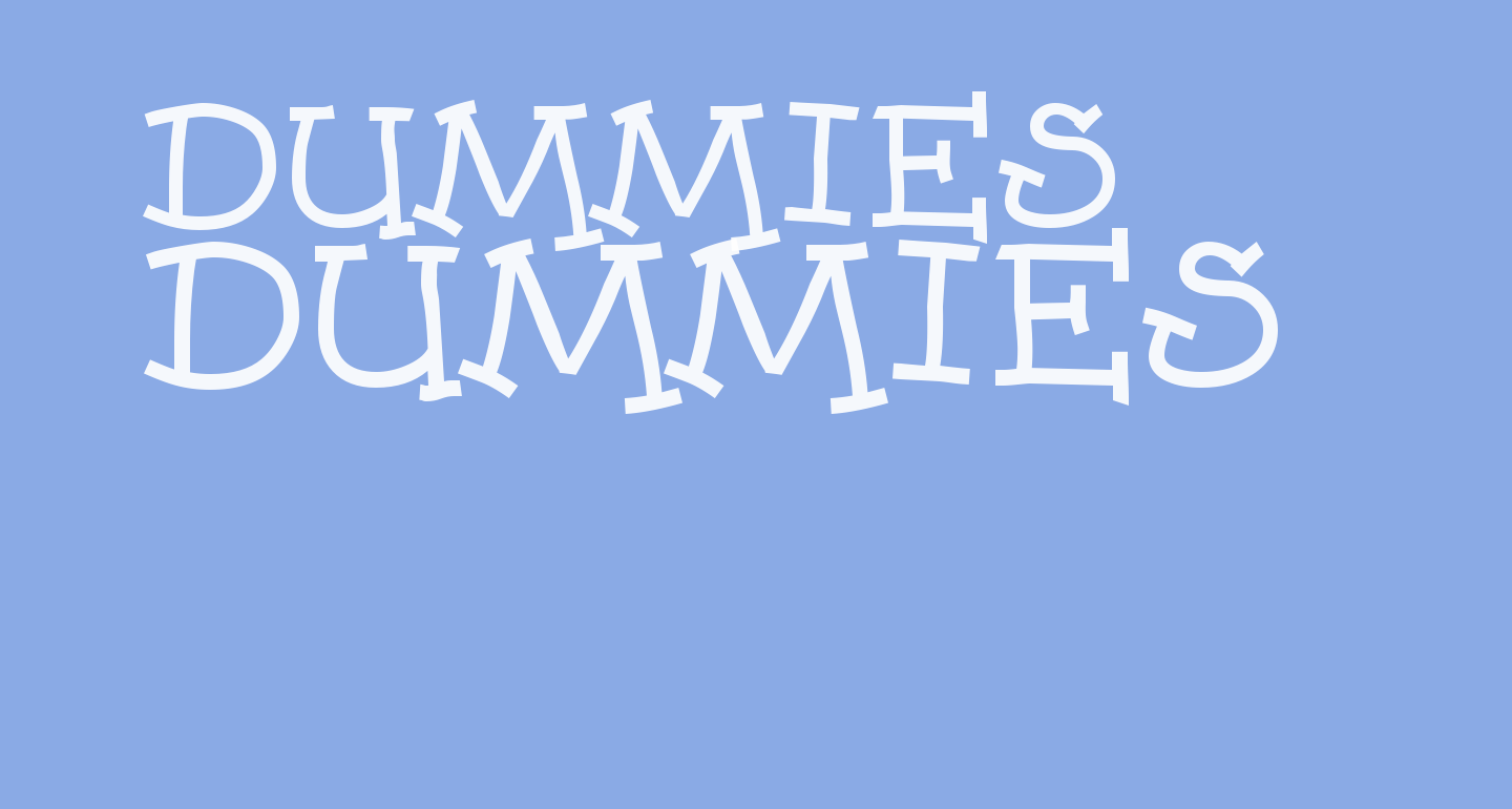 Dummies free Font What Font Is