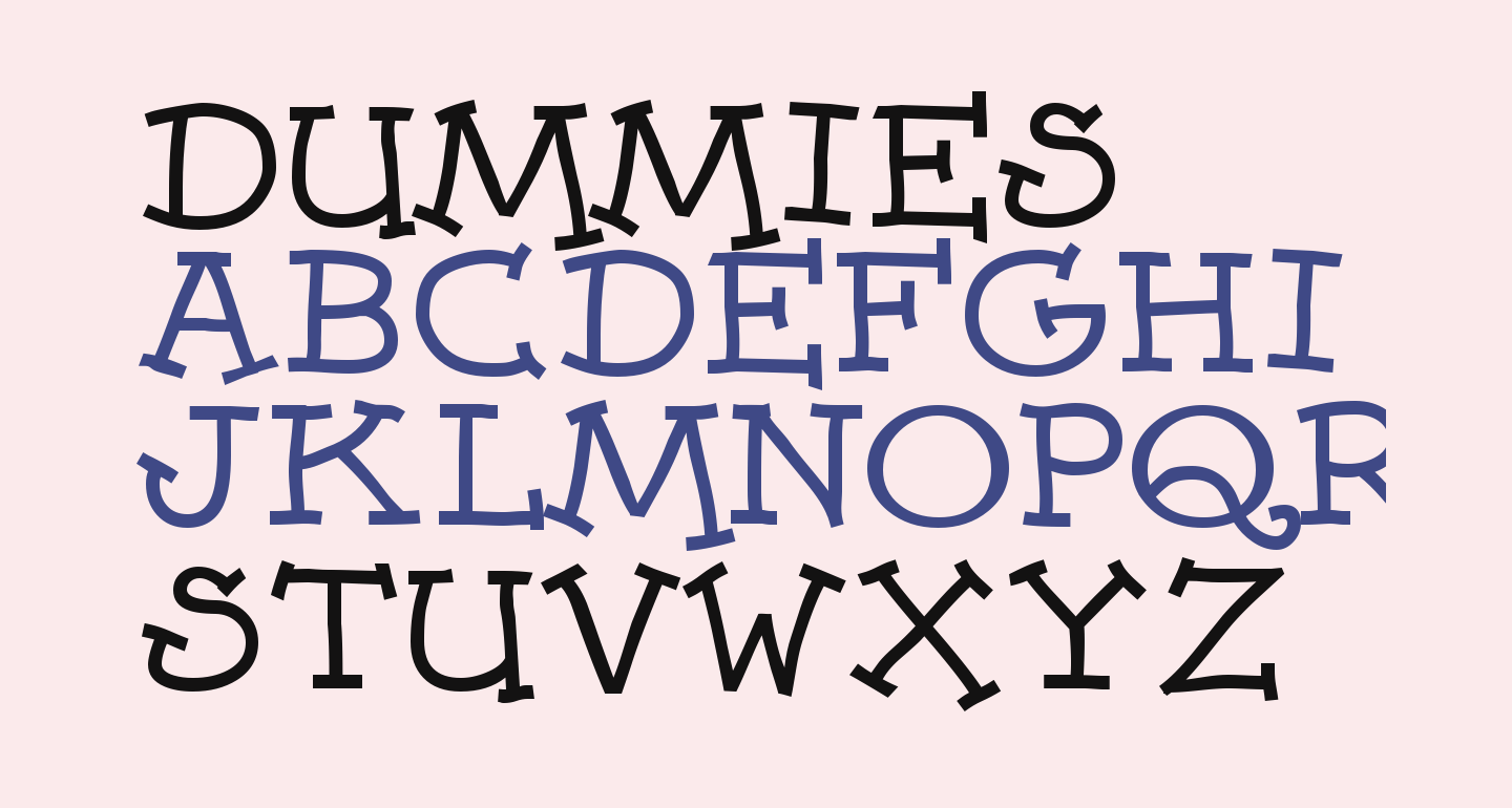 Dummies free Font What Font Is