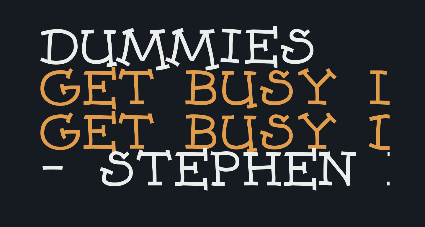 Dummies free Font What Font Is