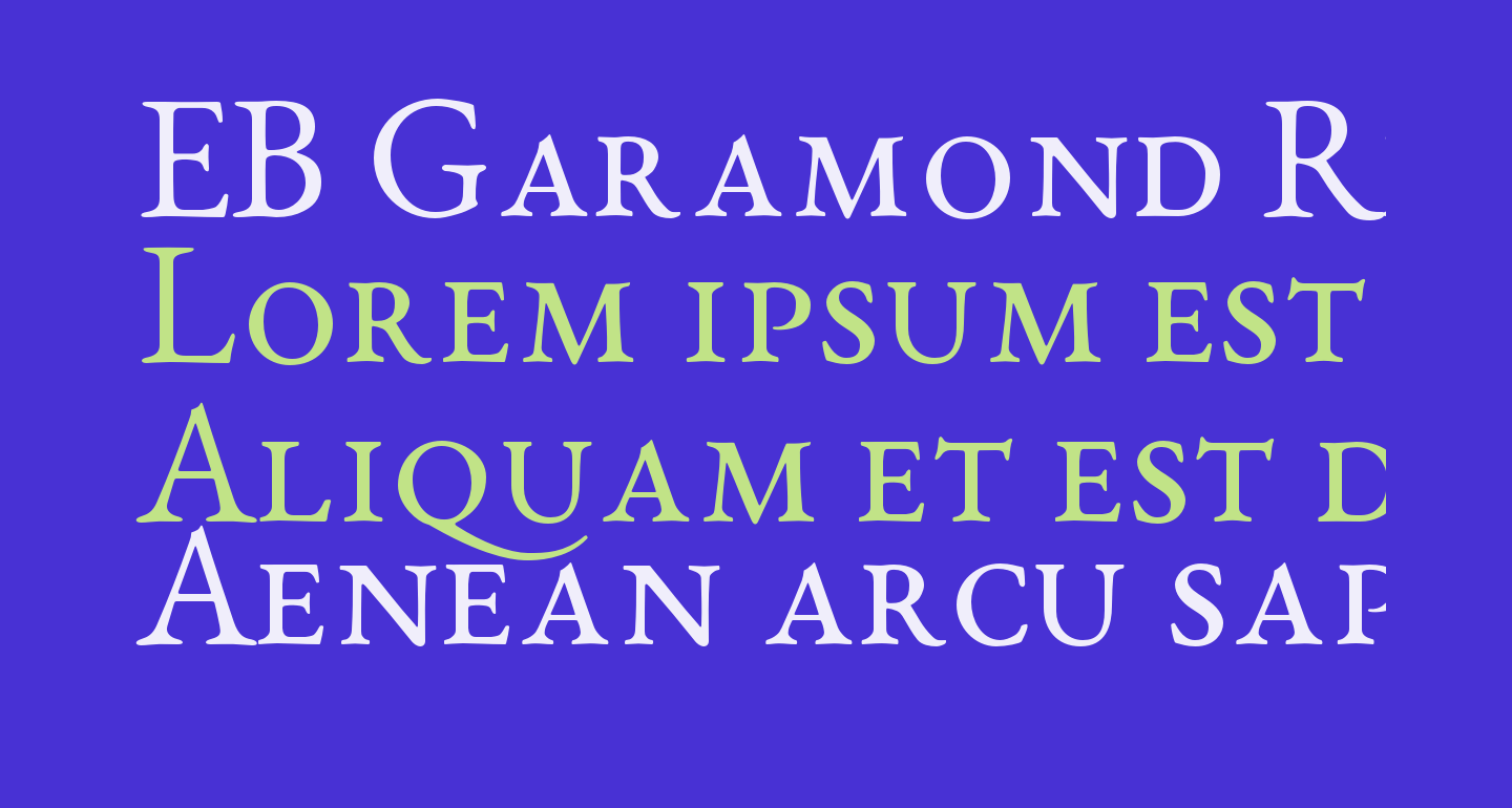 EB Garamond Regular SmallCaps free Font - What Font Is
