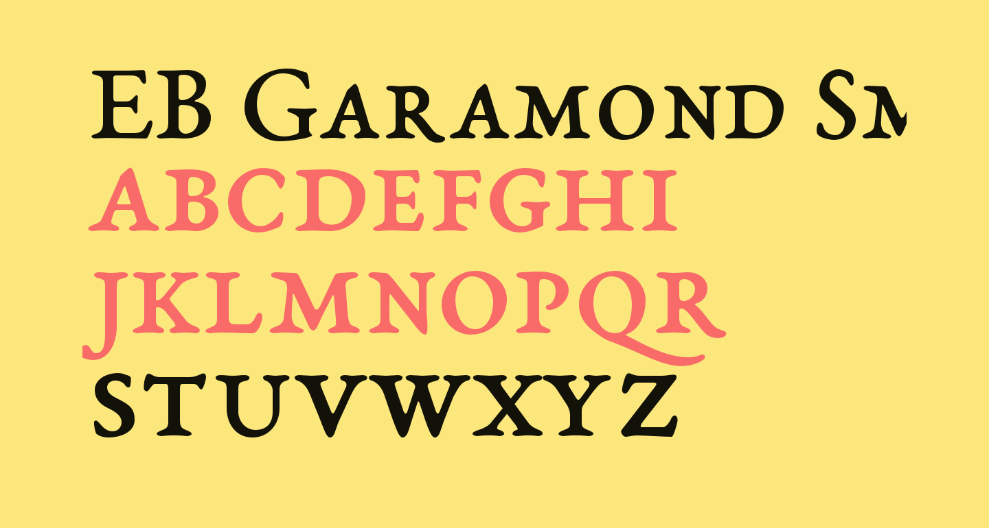 EB Garamond SmallCaps 08 Regular free Font - What Font Is