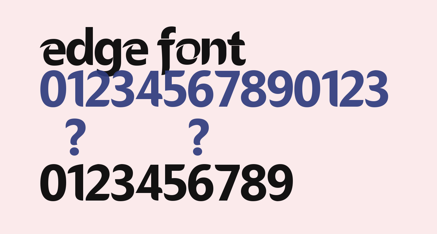 Edge free Font What Font Is