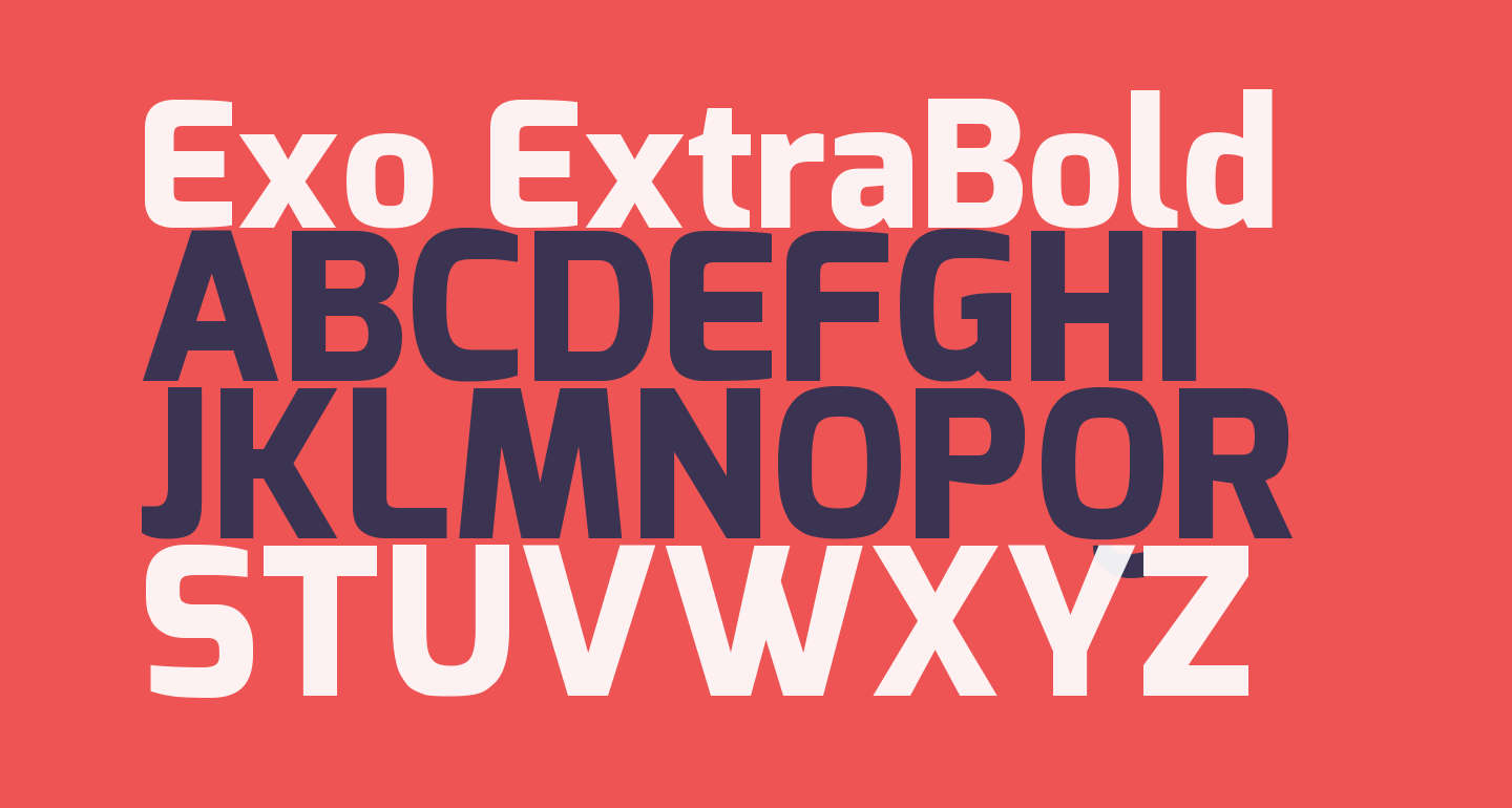 Exo ExtraBold free Font What Font Is