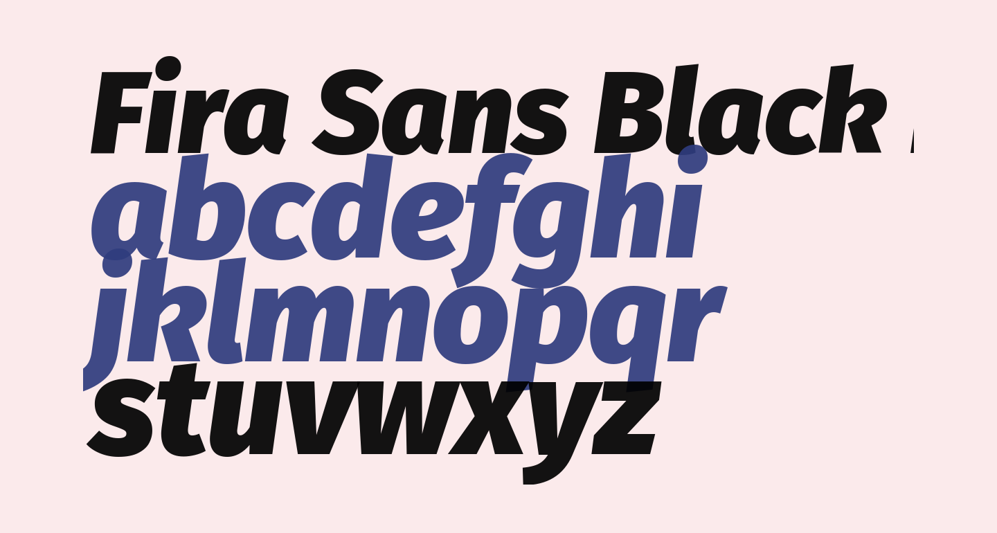 Fira Sans Black Italic Free Font - What Font Is