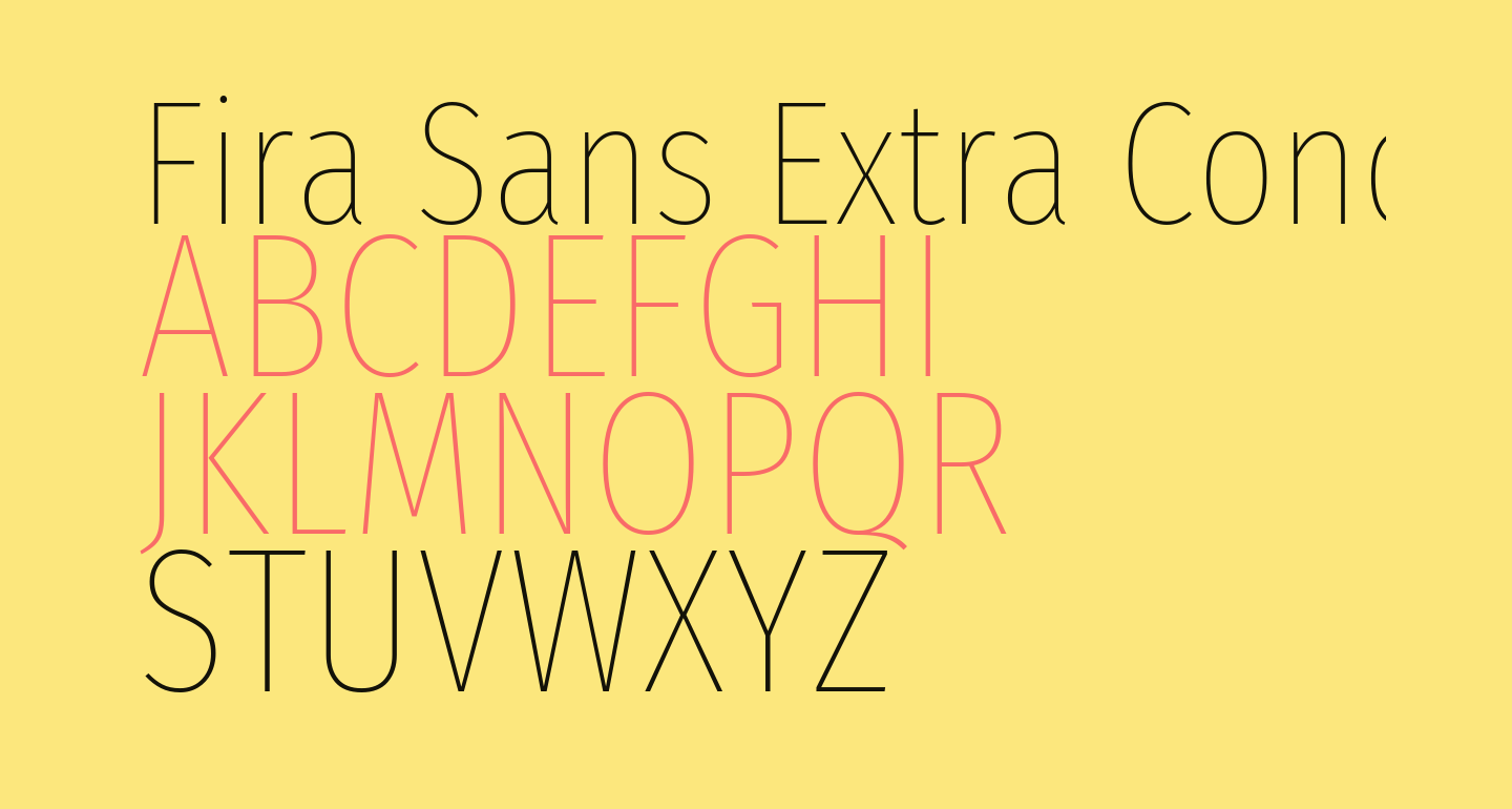 Fira Sans Extra Condensed Thin free Font What Font Is