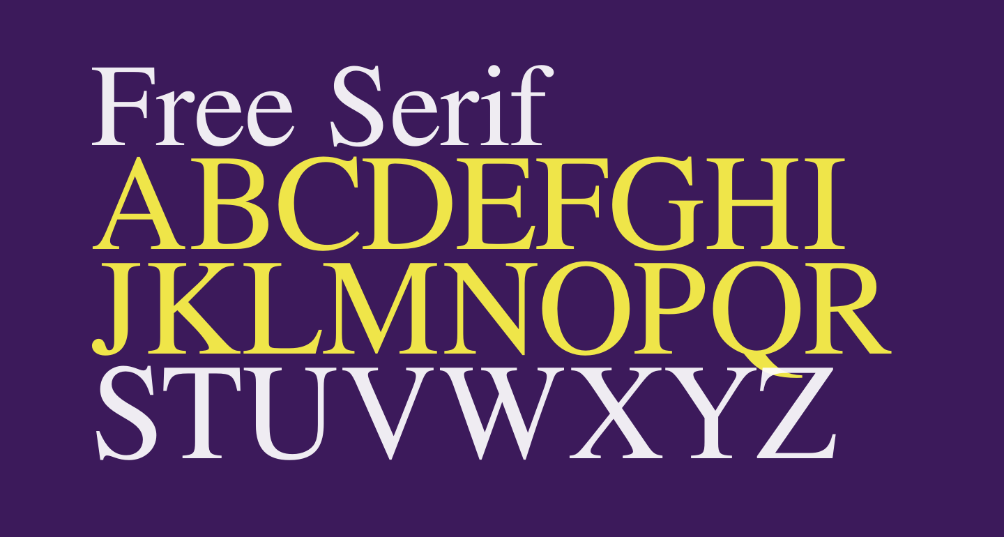 Free Serif free Font - What Font Is
