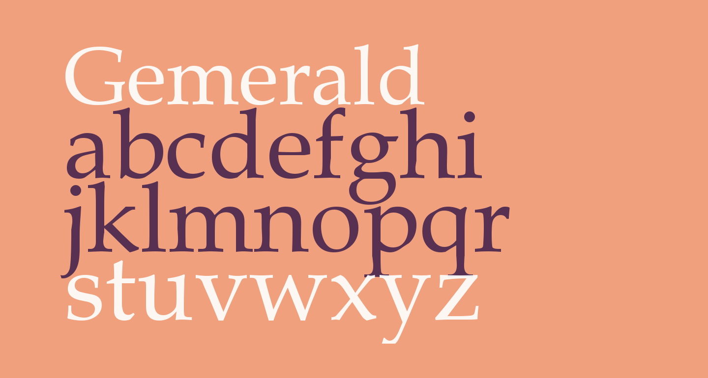 Gemerald free Font - What Font Is