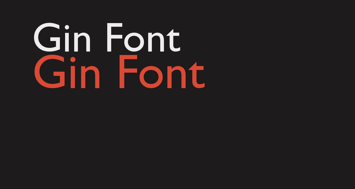 Gin free Font What Font Is