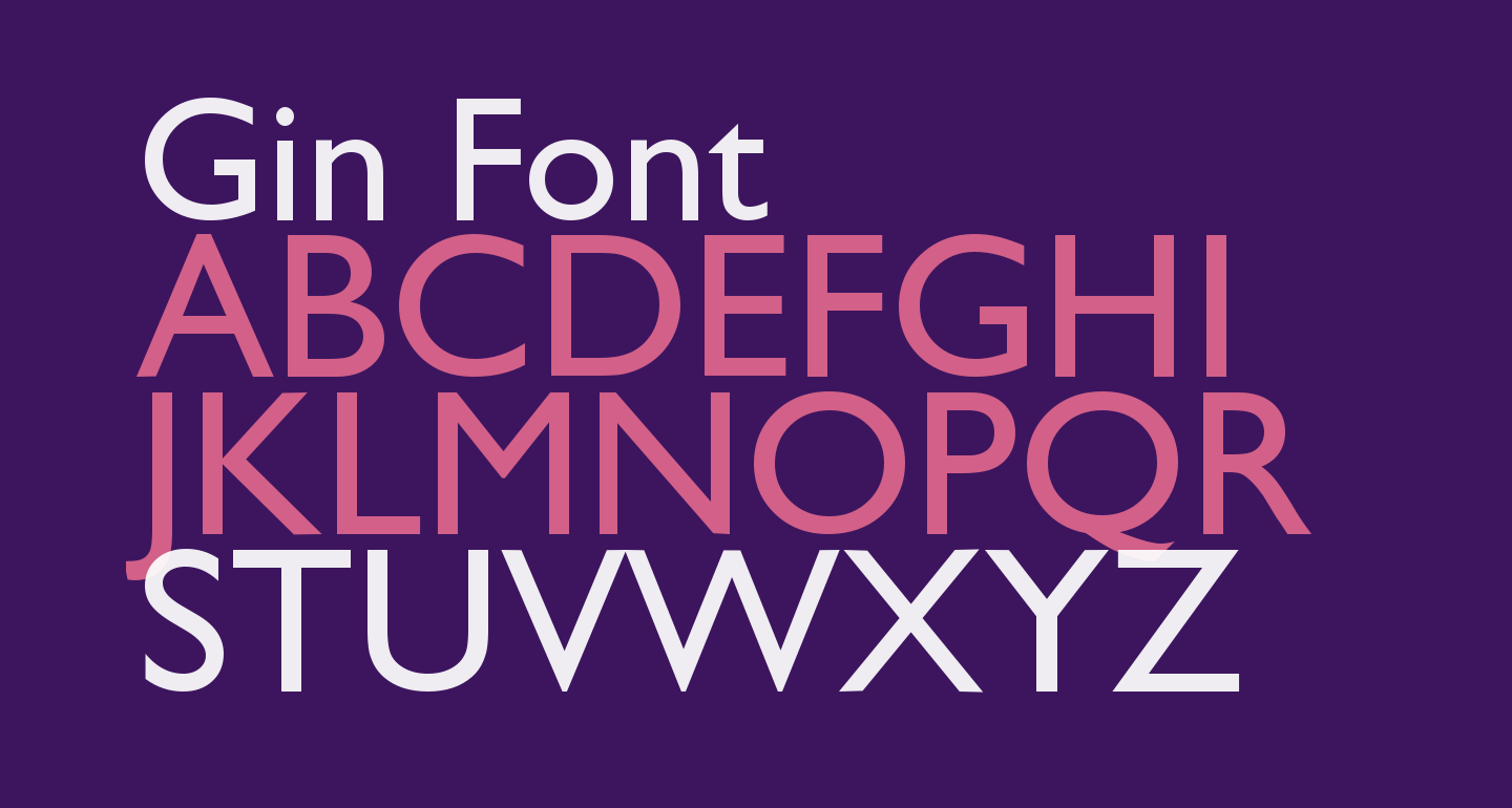 Gin free Font What Font Is