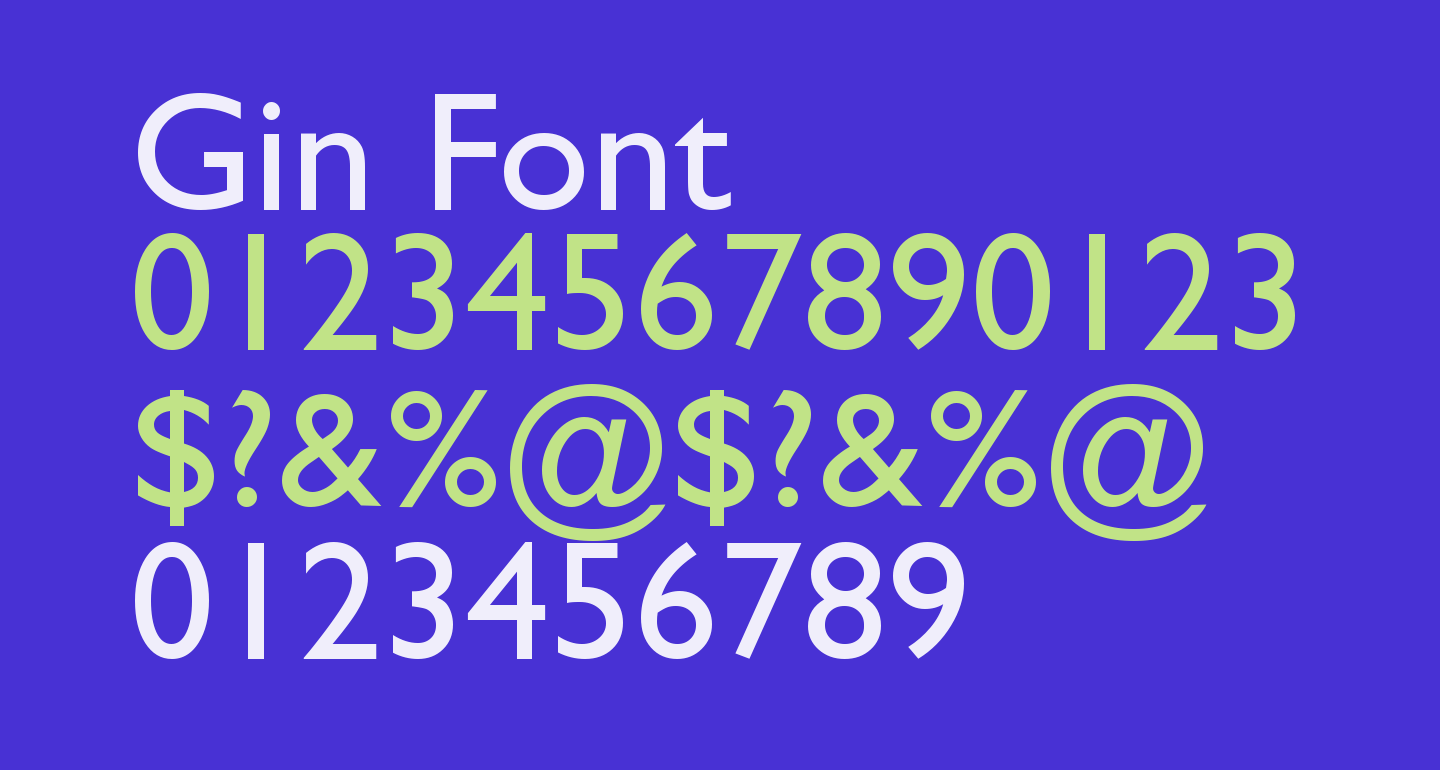 Gin free Font What Font Is
