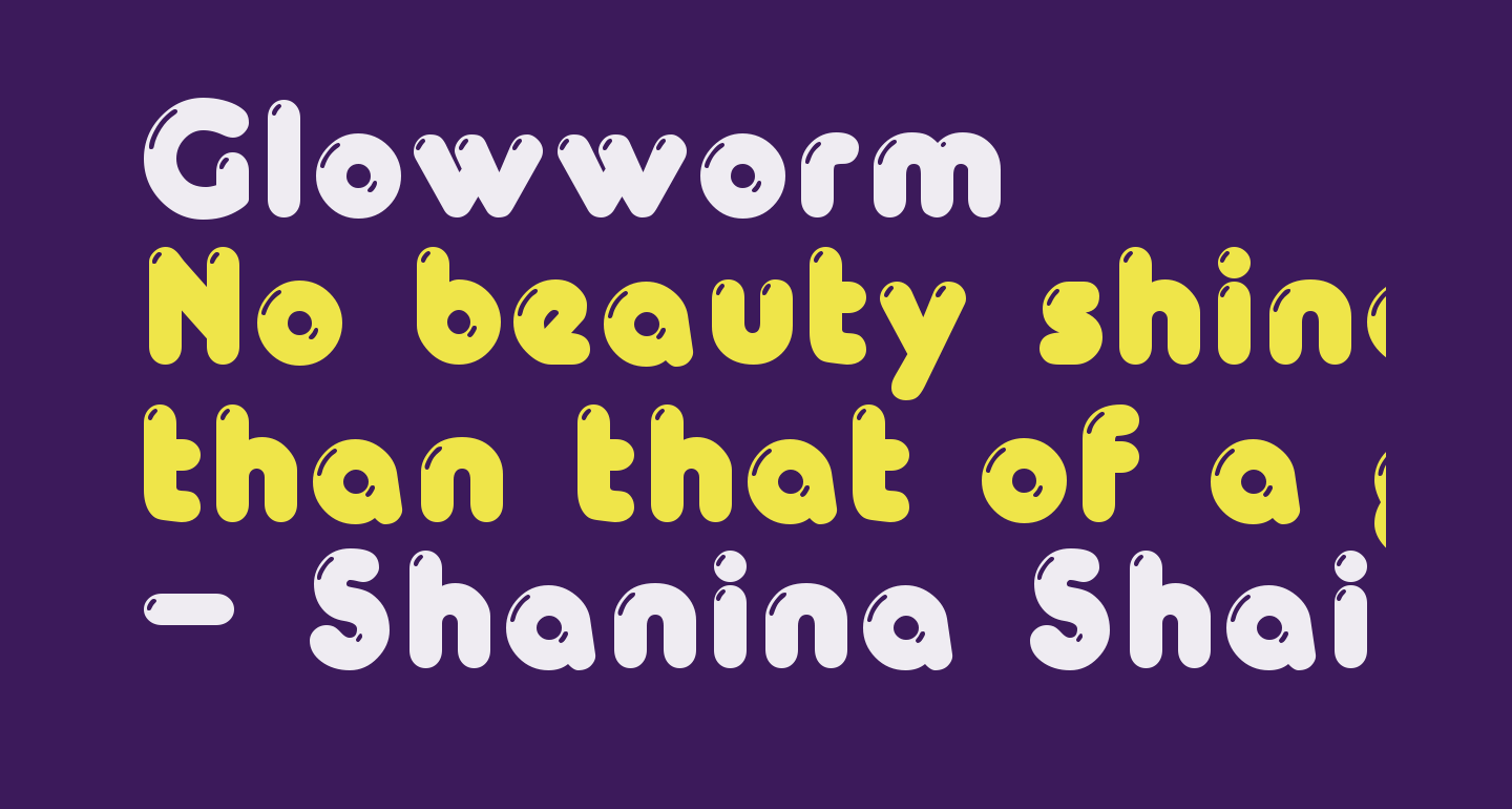 Glowworm free Font What Font Is