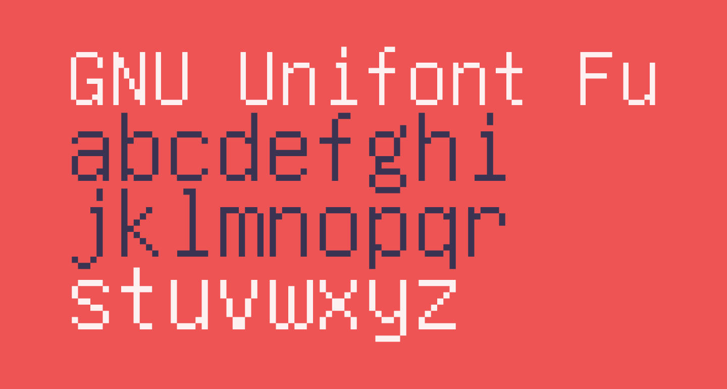 GNU Unifont Full free Font - What Font Is