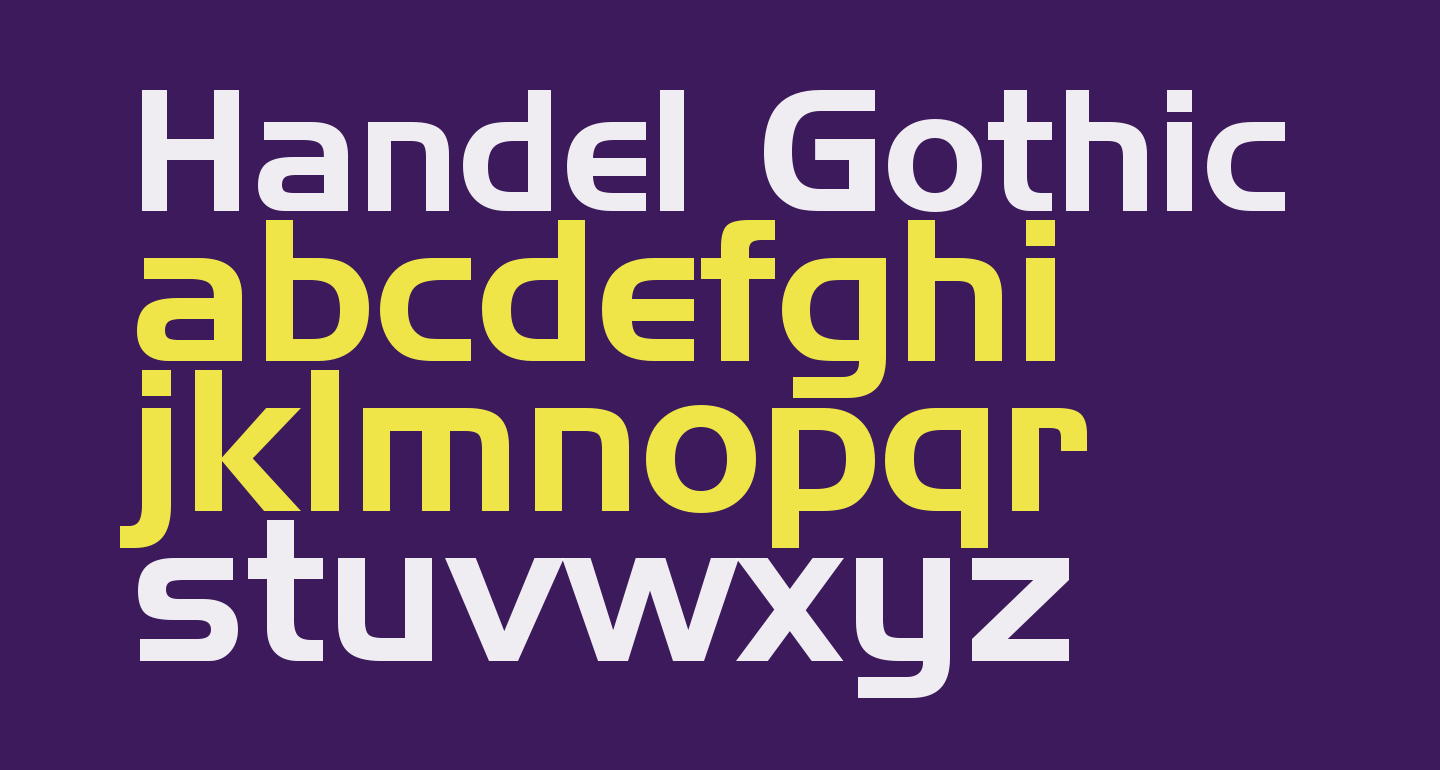 handel gothic flipfont