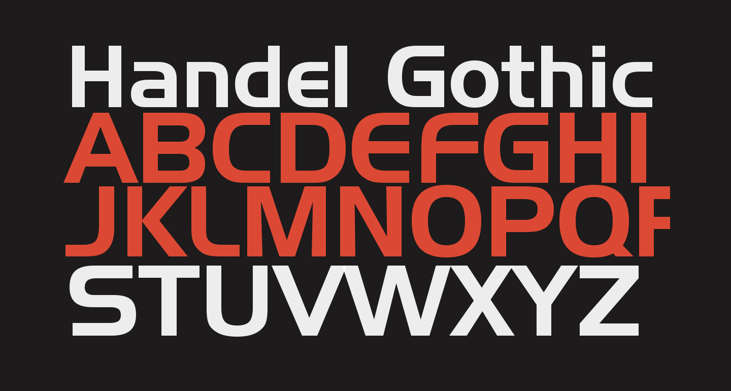 handel gothic flipfont