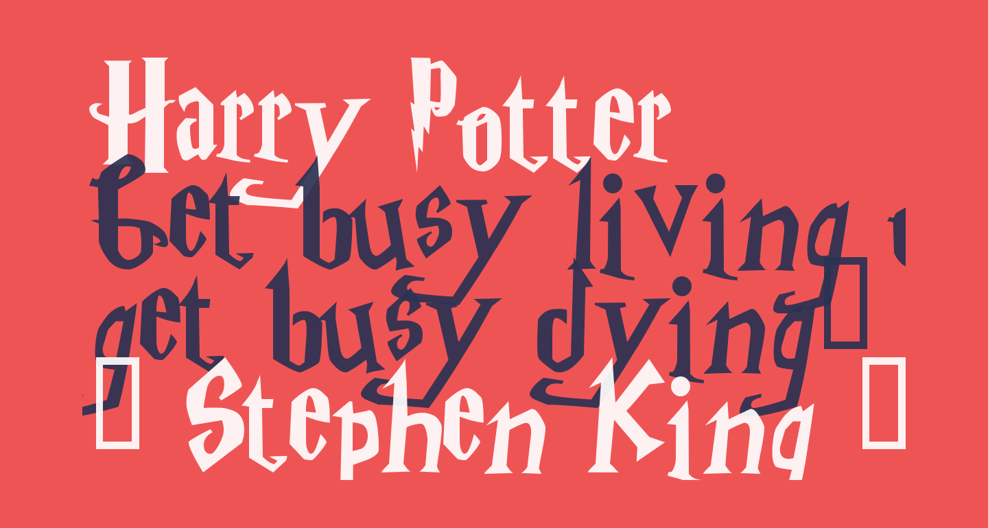 free harry potter font for desktop