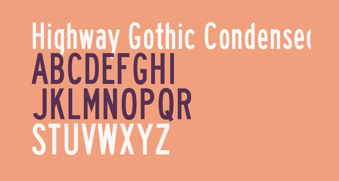 highway gothic typeface