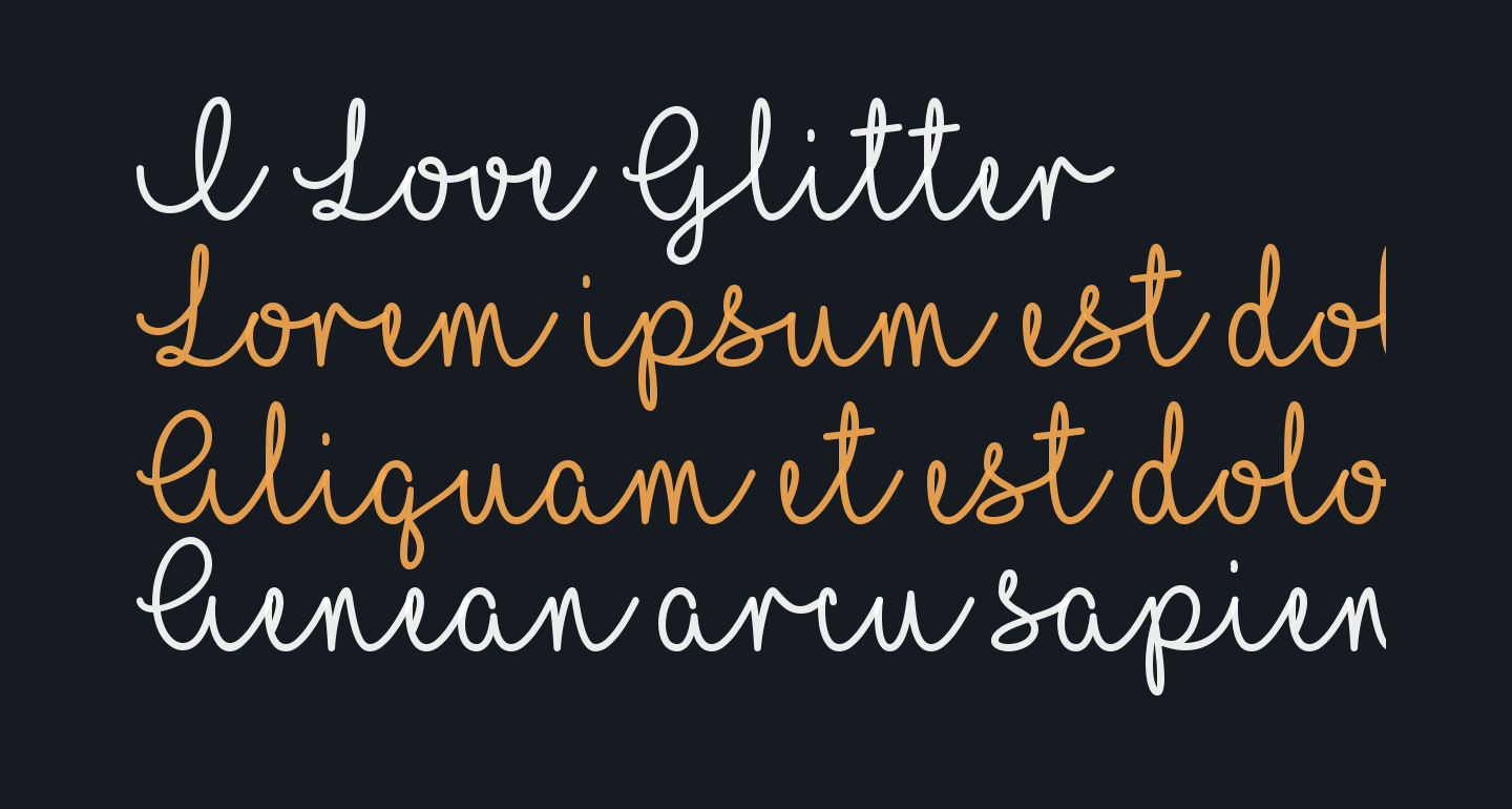 I Love Glitter free Font What Font Is