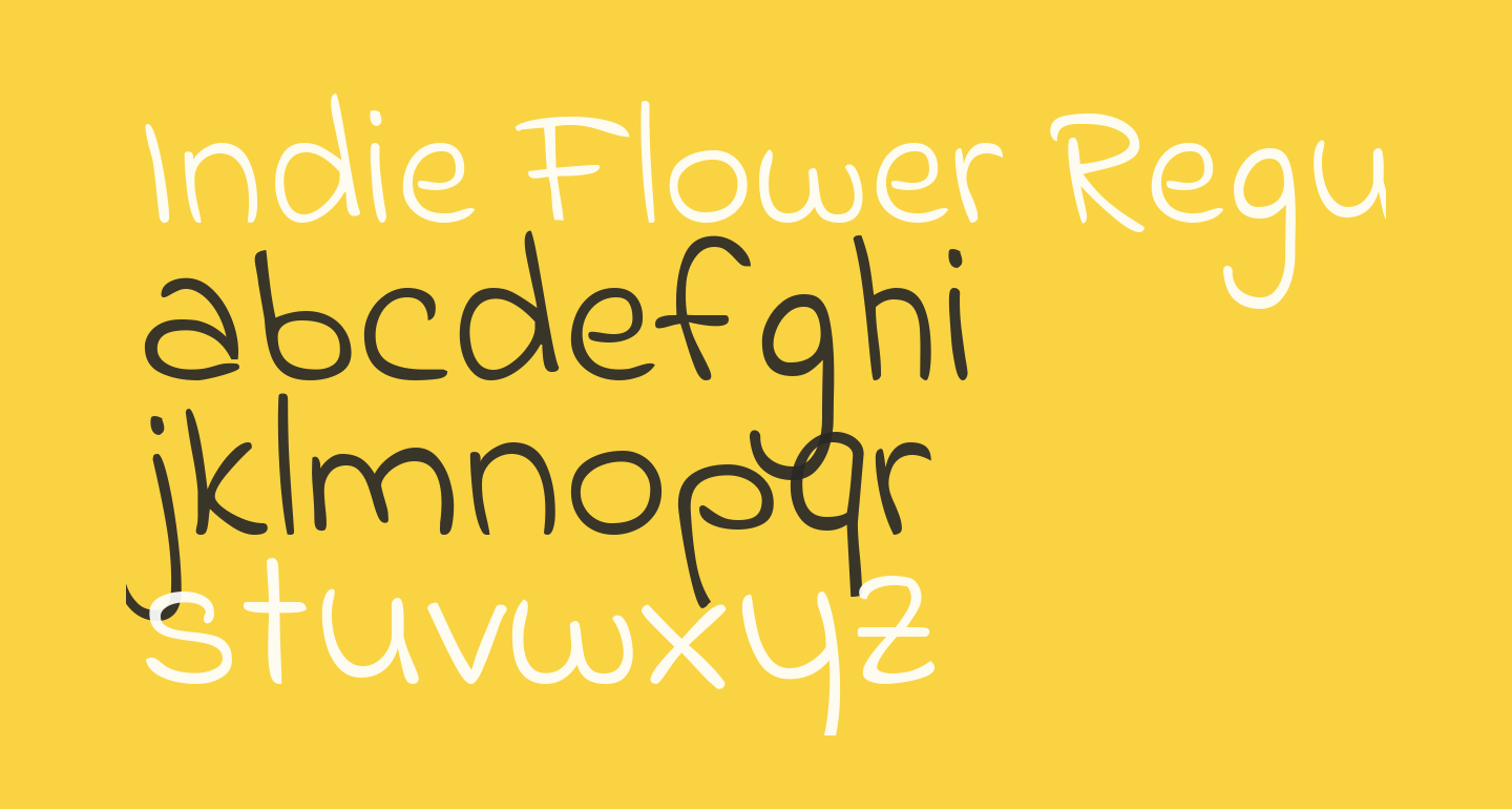 Indie Flower Regular free Font What Font Is