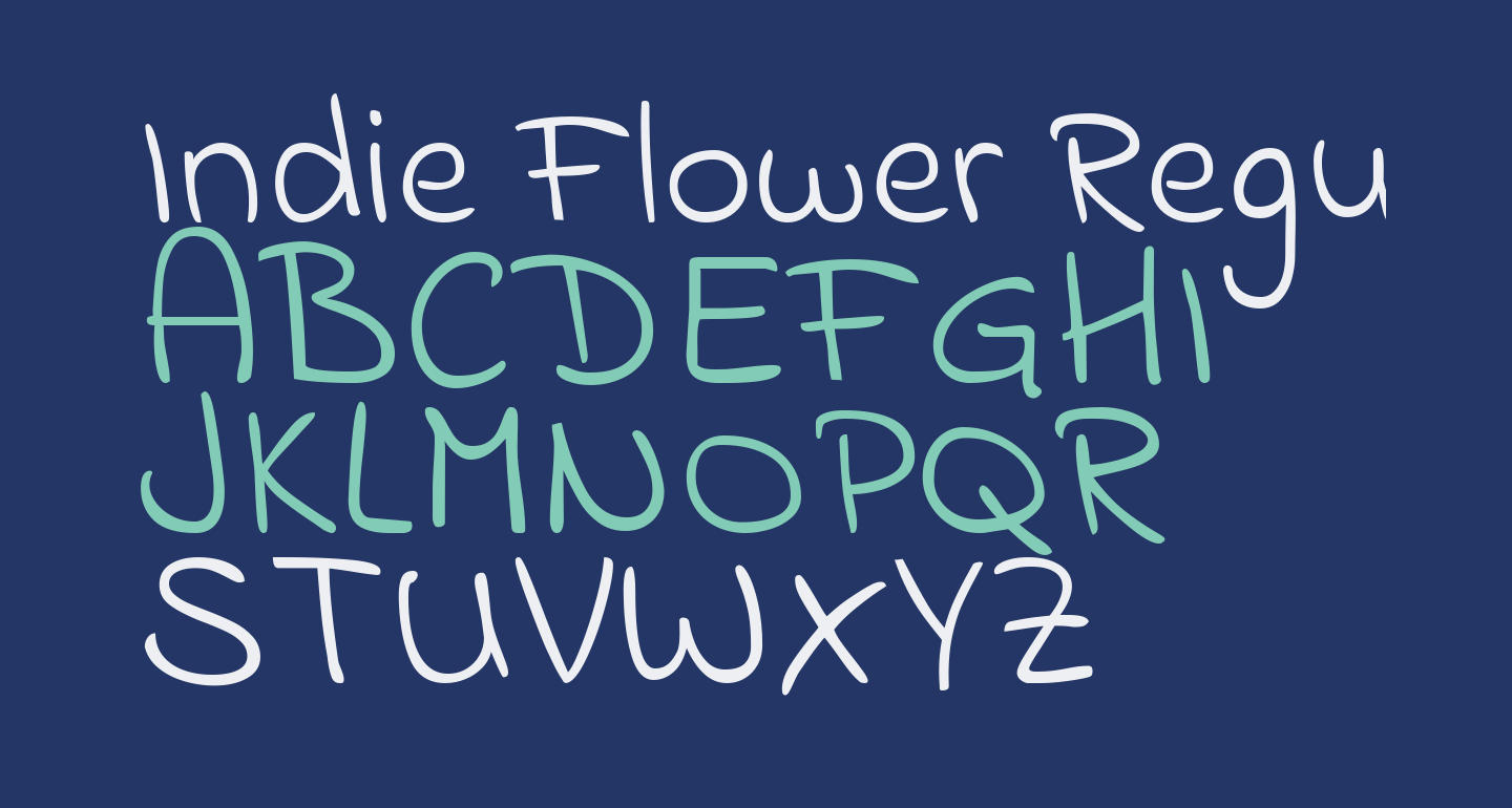Indie Flower Regular free Font What Font Is