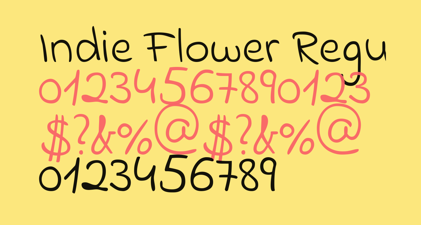 Indie Flower Regular free Font What Font Is