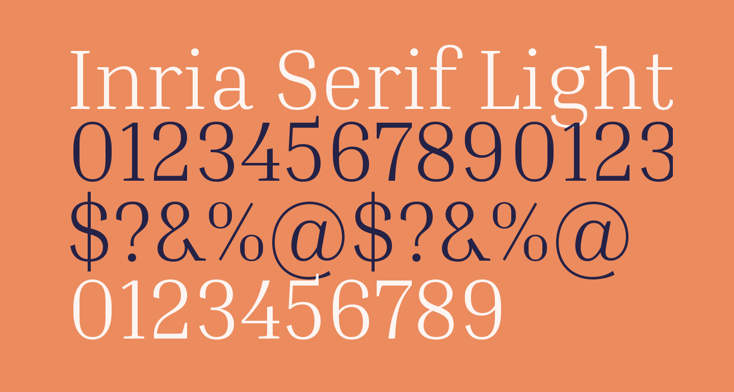 Inria Serif Light free Font - What Font Is