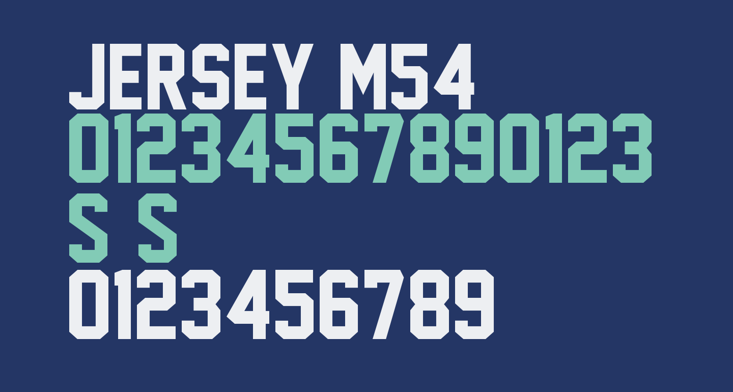 jersey m54 google font