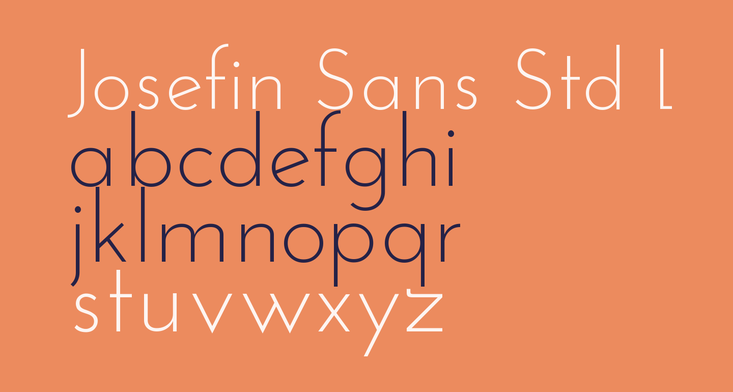 Josefin Sans Std Light free Font - What Font Is