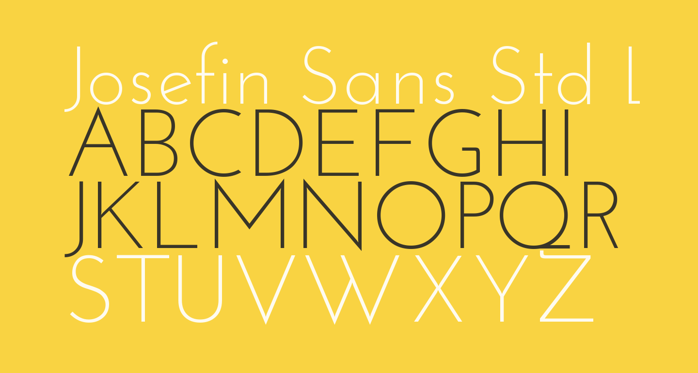 Josefin Sans Std Light Free Font - What Font Is